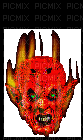 flaming devil head - Nemokamas animacinis gif