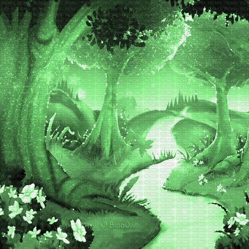 Y.A.M._Fantasy tales background green - Kostenlose animierte GIFs