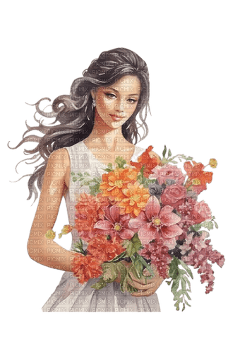 loly33 femme fleur printemps - безплатен png