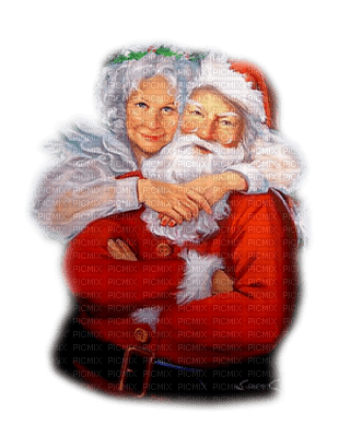 Santa and Mrs Claus bp - png ฟรี