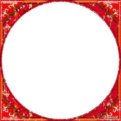soave frame circle animated vintage corner red - Gratis geanimeerde GIF