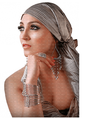 woman with headscarf bp - 免费PNG