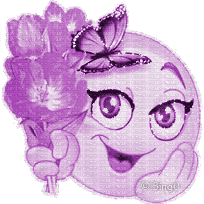 Y.A.M._Summer smile purple - Animovaný GIF zadarmo