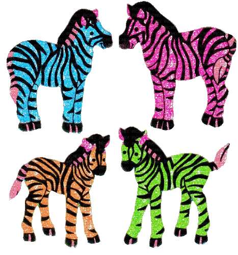Sandylion Zebras - Bezmaksas animēts GIF
