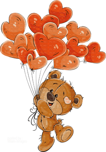 Teddy bear, Valentine's Day. Love. Leila - 免费PNG