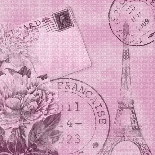 Paris Pink  Postcard - Bogusia - ücretsiz png