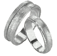 soave deco animated wedding ring silver black - Free animated GIF