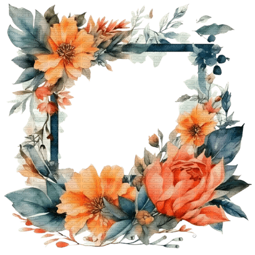loly33 frame fleur - zdarma png