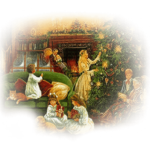 navidad  familia vintage  dubravka4 - png grátis