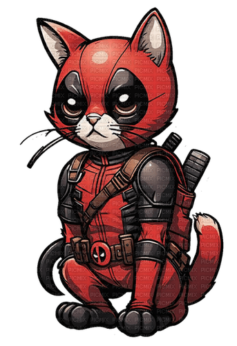 Deadpool Cat - ücretsiz png