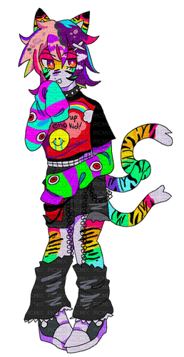 scenecore anthro cat - PNG gratuit