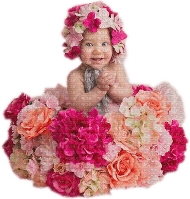 baby flowers bebe fleurs - png grátis