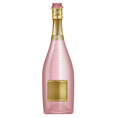 kikkapink deco scrap pink champagne bottle - zdarma png