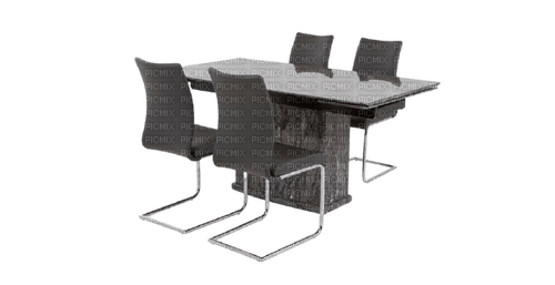 Kaz_Creations Dining-Table-With Chairs - zdarma png