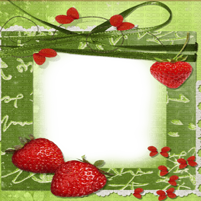 strawberry frame CADRE FRAISE - PNG gratuit