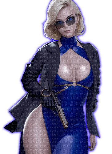 Nina Williams by Tekken 8 ~ Transparent Blue - png gratis