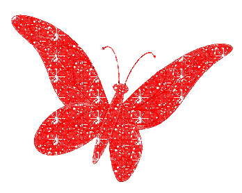 red butterfly animated - Darmowy animowany GIF