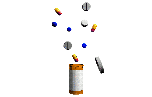 floating pills - Бесплатни анимирани ГИФ