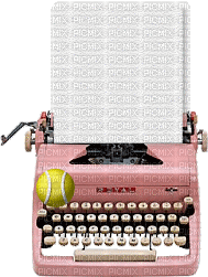 Pink Typewriter - Бесплатный анимированный гифка