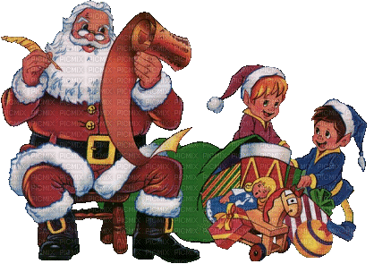 Santas Werkstatt mit Elfen! - GIF animé gratuit