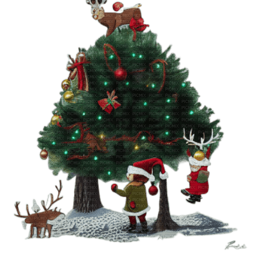 kikkapink christmas clipart tree santa - ingyenes png