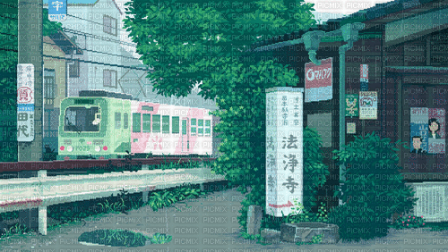 MMarcia gif paisagem  japonesa anime fundo - Gratis geanimeerde GIF