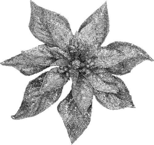 Christmas.Flower.Silver - 免费PNG