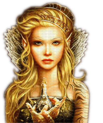 Rena gold Fairy Fee Fantasy Art - PNG gratuit
