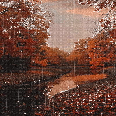 rain animated autumn background kikkapink - GIF เคลื่อนไหวฟรี