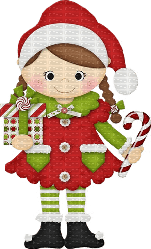 Weihnachten, Mädchen, Girl, Geschenk - PNG gratuit