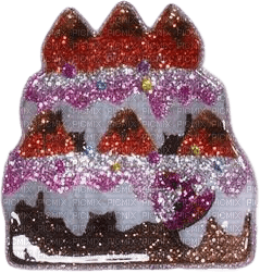 shiny cake sticker - zdarma png