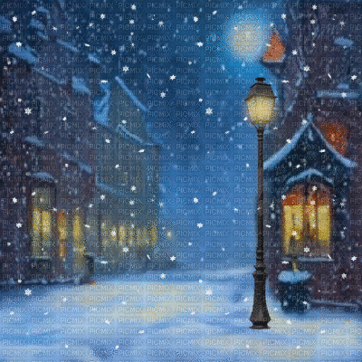 Winter Street Background - Gratis geanimeerde GIF