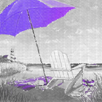 soave background animated summer umbrella beach - GIF animé gratuit