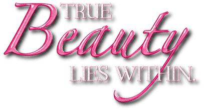 True Beauty lies Within.Text.White.Pink - png grátis