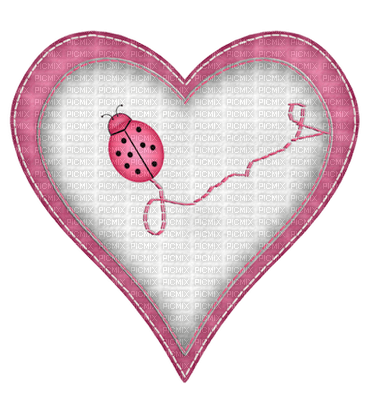Kaz_Creations Deco Ladybugs Ladybug Heart Colours - png gratis