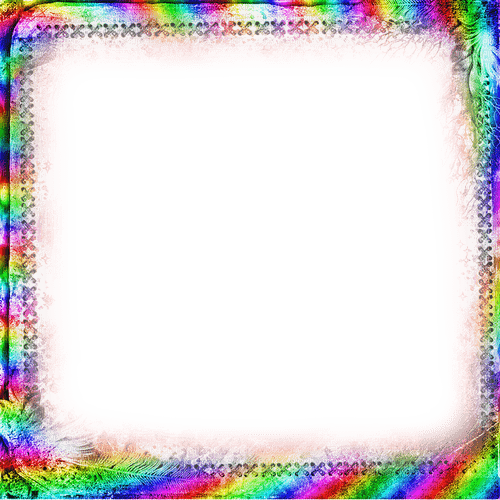 Frame.Rainbow - By KittyKatLuv65 - nemokama png