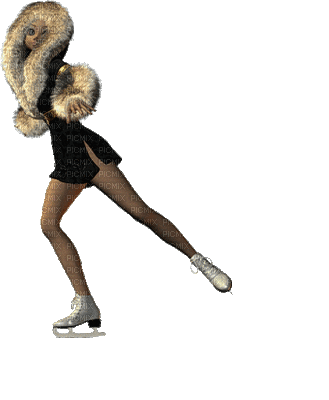 ice skater glace patineur eisläufer winter hiver  woman femme frau figure skater tube gif anime animated animation - GIF animate gratis