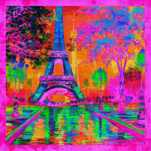 ♡§m3§♡ paris popart landscape colored - gratis png