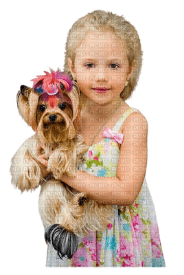 Kaz_Creations Baby Enfant Child Girl Dog Pup - png gratis