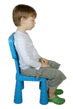 Kaz_Creations Child Boy On Chair - PNG gratuit