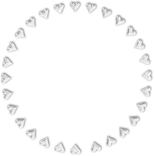 Hearts.Circle.Frame.White - 免费PNG