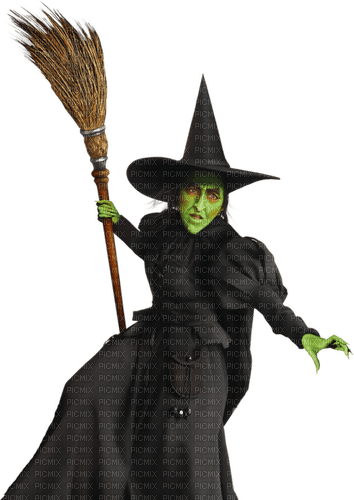 Halloween.Witch.Sorcière.Bruja.Green.Victoriabea - ingyenes png