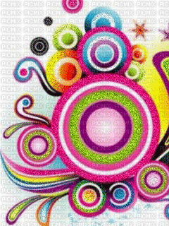 multicolore art image rose bleu violet multicolored color kaléidoscope kaleidoscope effet encre - GIF animé gratuit