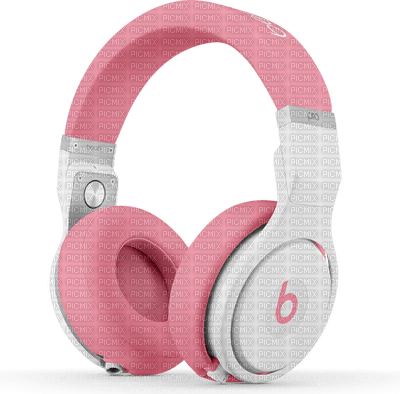 Pink/White Headphones - png ฟรี