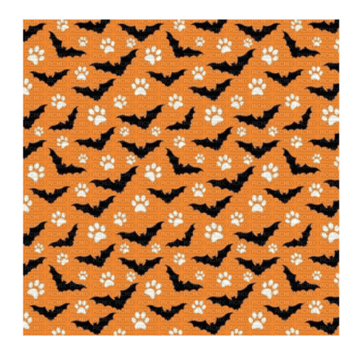 Paw background with halloween bat - kostenlos png
