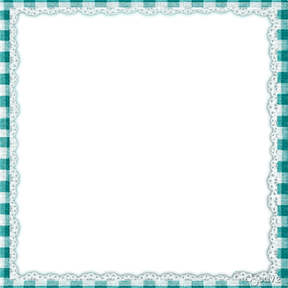 soave frame vintage lace border white teal - 無料png