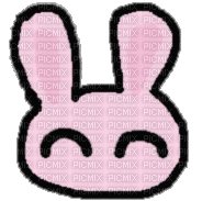 kawaii pink bunny cute happy - Nemokamas animacinis gif