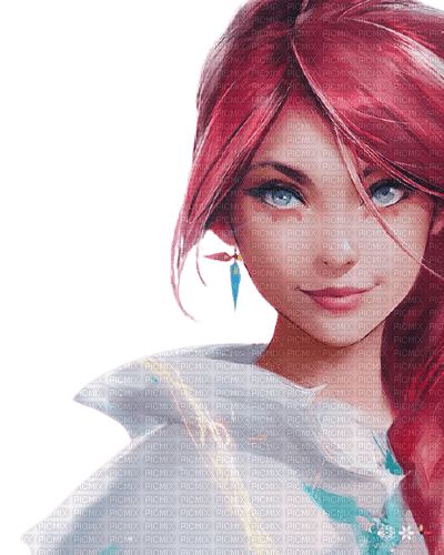 girl with red hair - png ฟรี