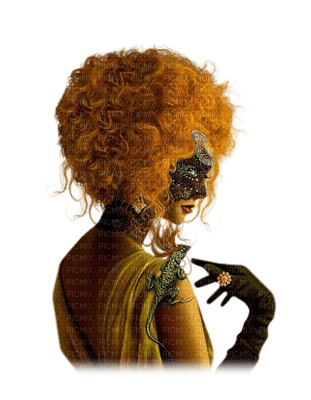 woman yellow hair bp - 免费PNG