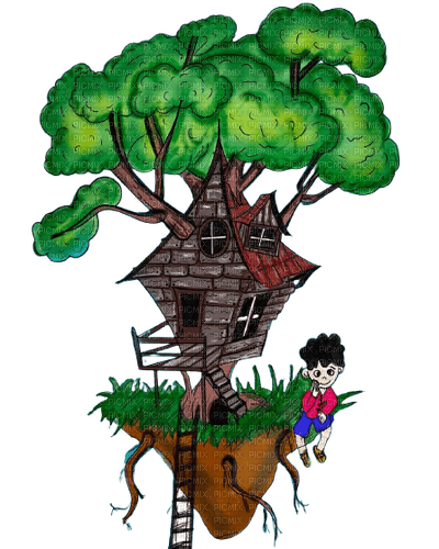 tree - house - zdarma png